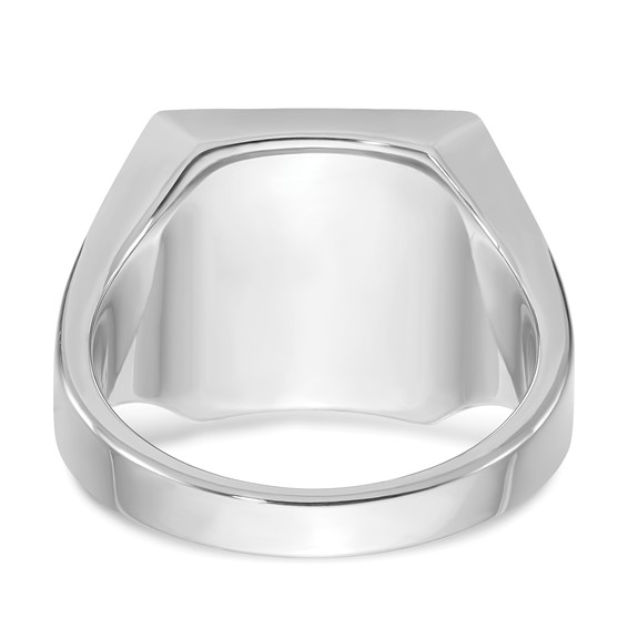 IB Goodman 14k White Gold 16x16mm Square Mens Signet Ring