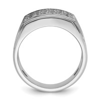 IBGoodman 14K White Gold 1.62 Carat Lab Grown Diamond VS SI+ G+ Complete Four Row Men's Ring view 2