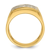 IBGoodman 14K Ring with White Rhodium 1.62 Carat Lab Grown Diamond VS SI+ G+ Complete Four Row Men's view 2