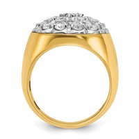 IBGoodman 14K Two-Tone 3 Carat Lab Grown Diamond VS SI+ G+ Complete Men's Cluster Ring view 2