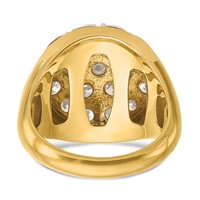 IBGoodman 14K Two-Tone 3 Carat Lab Grown Diamond VS SI+ G+ Complete Men's Cluster Ring view 5