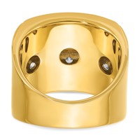 IBGoodman 14K Yellow Gold Ring with White Rhodium 3.75 Carat Lab Grown Diamond VS SI+ G+ Complete Four Row Men's view 5