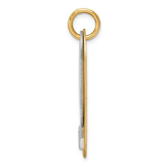 14K Yellow 32x19.2 Dog Tag  .027" 14K White 24x14.4 Dog Tag .027" Mount