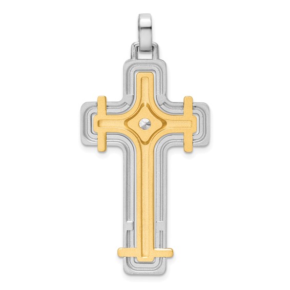 42x25.2mm Two Tone Diamond Cross Mounting