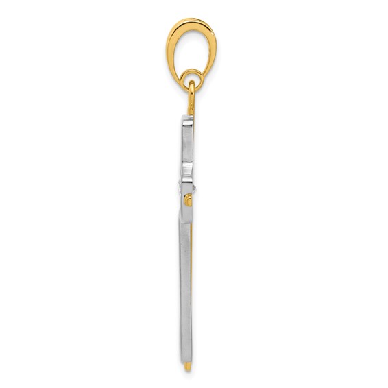 39 x 24.8 mm Two Tone Diamond Cross Mounting