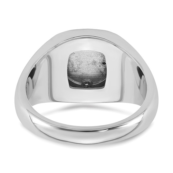 14K Two-tone IBGoodman Men's Black Enamel Sun Masonic Ring