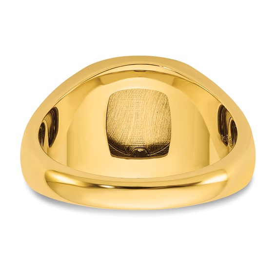 14K Two-tone IBGoodman Men's Black Enamel Sun Masonic Ring
