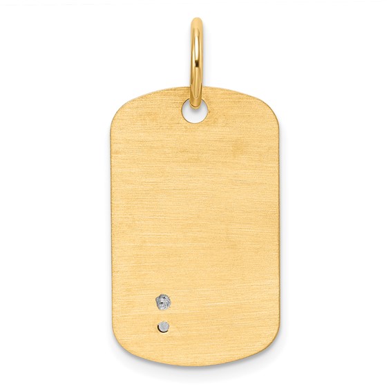 14k Two-tone Masonic Scale Dog Tag
