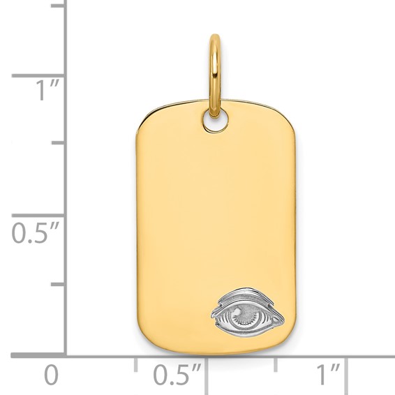 14k Masonic Eye Dog Tag