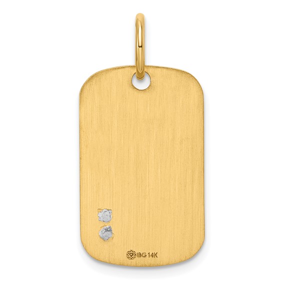 14k Masonic Sun Dog Tag