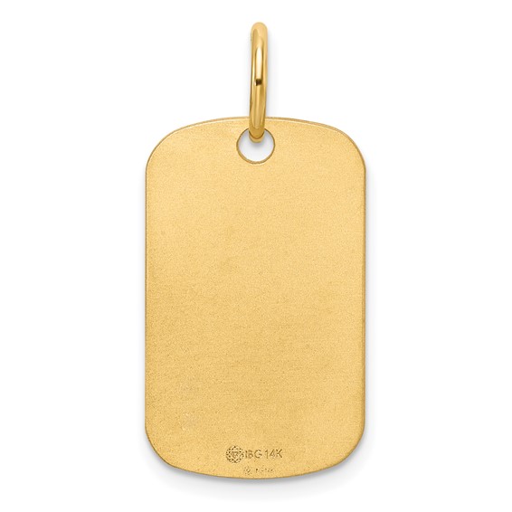 14k Two-tone Polished Cross Dog Tag