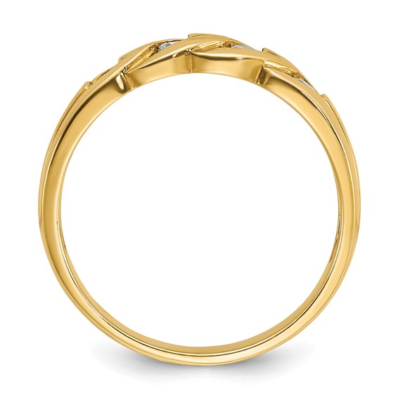 IB Goodman 14k Mens Link Design 1/4 carat Diamond Complete Ring