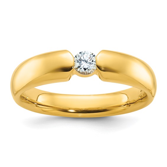 IB Goodman 14k Mens 1/4 carat Diamond Complete Ring