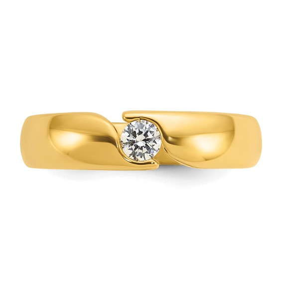  IB Goodman 14k Mens 1/4 carat Diamond Complete Ring
