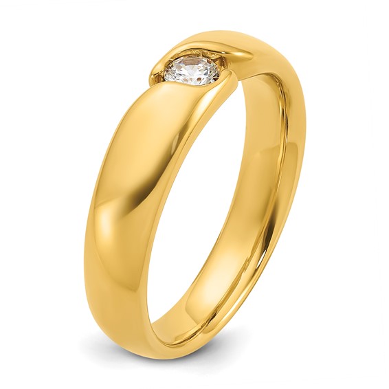 IB Goodman 14k Mens 1/4 carat Diamond Complete Ring