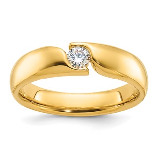  IB Goodman 14k Mens 1/4 carat Diamond Complete Ring