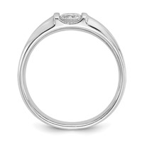 IBGoodman 14K White Gold 0.50 Carat Lab Grown Diamond VS SI+ G+ Complete Men's Ring view 2