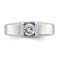 IBGoodman 14K White Gold 0.50 Carat Lab Grown Diamond VS SI+ G+ Complete Men's Ring view 4