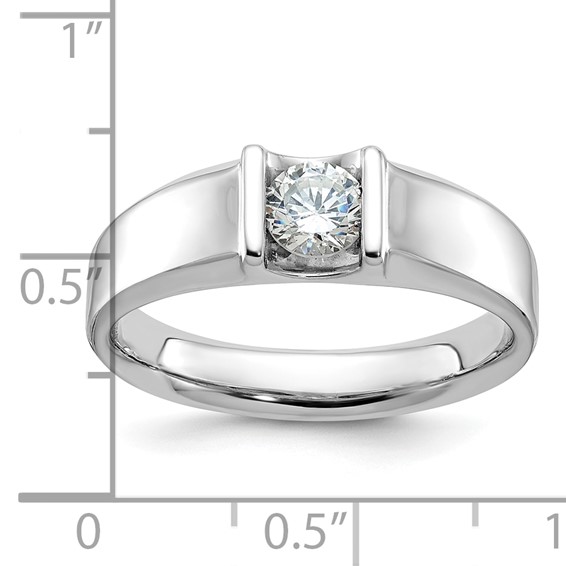 IB Goodman 14k White Gold Mens 1/2 carat Diamond Complete Ring