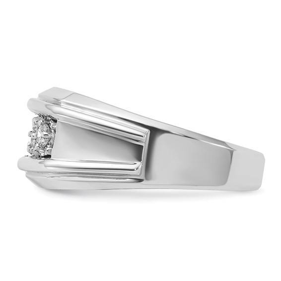 IB Goodman 14k White Gold Mens 3-Stone 1 carat Diamond Ring