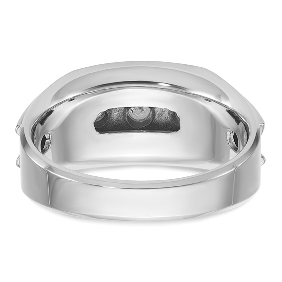 IB Goodman 14k White Gold Mens 3-Stone 1 carat Diamond Ring