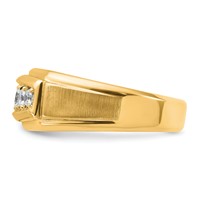 IBGoodman 14K Yellow Gold Polished and Satin Five Stone Men's Ring Mounting view 4