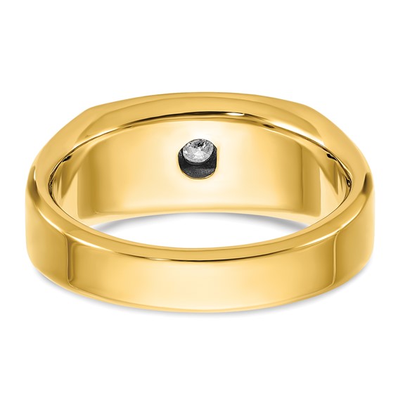 IBGoodman 14k Polished and Satin Five Stone Men's Ring Mounting
