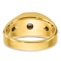 IBGoodman 14K Two-tone 0.38 Carat Lab Grown Diamond VS SI+ G+ Complete Polished and Satin Men's Ring view 4
