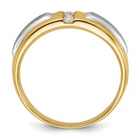 IBGoodman 14K Two-tone Polished and Satin Men's Three Stone Ring Mounting view 2