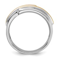 IBGoodman 14K Two-tone Polished Men's Five Stone Ring Mounting view 2