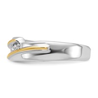 IBGoodman 14K Two-tone 0.17 Carat Lab Grown Diamond VS SI+ G+ Complete Polished Men's Five Stone Ring view 3