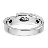 IBGoodman 14K Two-tone 0.17 Carat Lab Grown Diamond VS SI+ G+ Complete Polished Men's Five Stone Ring view 5