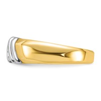 IBGoodman 14K Two-tone 0.17 Carat Lab Grown Diamond VS SI+ G+ Complete Polished Men's Ring view 3