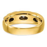 IBGoodman 14K Ring with White Rhodium 0.17 Carat Lab Grown Diamond VS SI+ G+ Complete Polished and Grooved Men's view 5