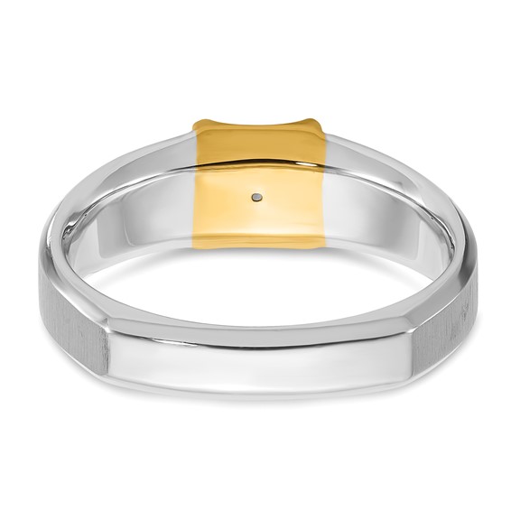 IB Goodman 14k Two-tone Mens 1/2 carat Diamond Complete Ring