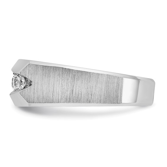 10k White Gold IBGoodman Men's Polished & Satin 5-Stone Ring Mounting