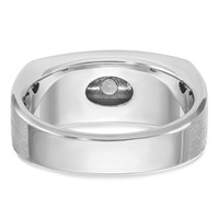IBGoodman 14K White Gold 1 Carat Lab Grown Diamond VS SI+ G+ Five Stone Complete Polished and Satin Men's Ring view 5