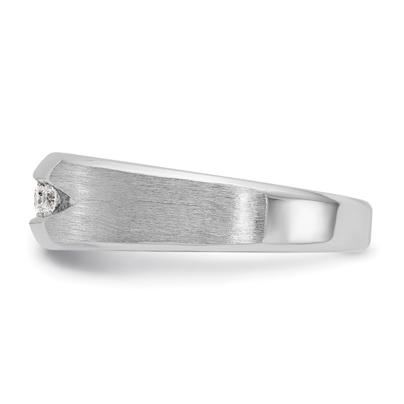 10k White Gold IBGoodman Men's Polished & Satin 5-Stone Ring Mounting