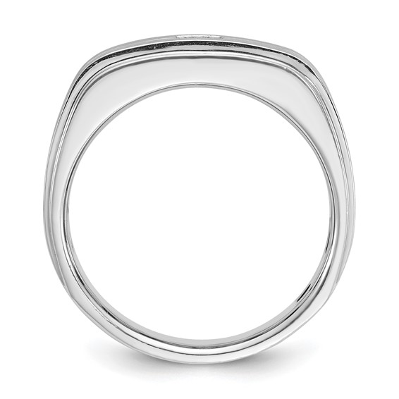 Men's WG Solitaire Ring with Soft Satin Finish