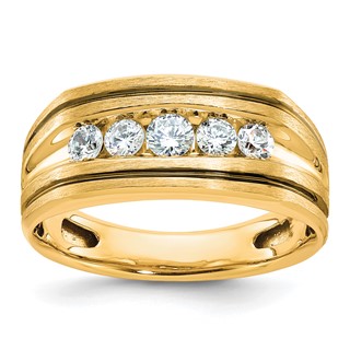 Men's YG Band with black rhodium accent and soft satin finish Mounting