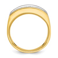 IBGoodman 14K Two-tone Ring with Black Rhodium 1 Carat Lab Grown Diamond VS SI+ G+ Five Stone Complete Men's view 2