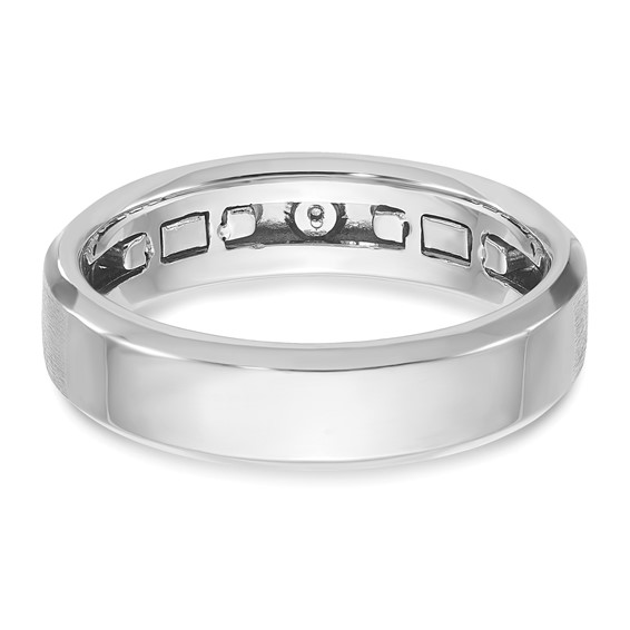 IB Goodman 14k Two-tone Mens Polished and Satin Diamond Complete Ring