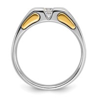 IBGoodman 14K Two-tone 0.50 Carat Lab Grown Diamond VS SI+ G+ Complete Men's Ring view 2