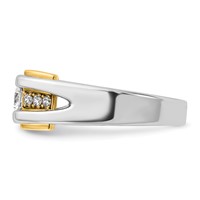 IBGoodman 14K Two-tone 0.50 Carat Lab Grown Diamond VS SI+ G+ Complete Men's Ring view 3