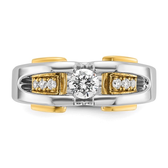 IB Goodman 14k Two-tone Mens Diamond Ring Mounting