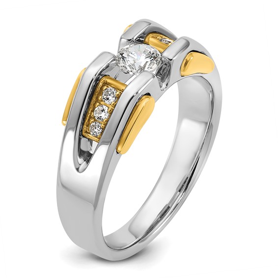 IB Goodman 14k Two-tone Mens Diamond Ring Mounting
