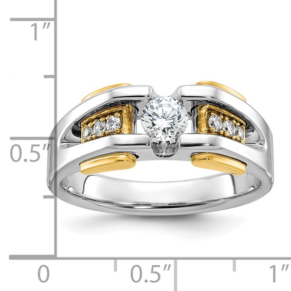 IB Goodman 14k Two-tone Mens Diamond Ring Mounting