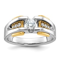 IBGoodman 14K Two-tone 0.50 Carat Lab Grown Diamond VS SI+ G+ Complete Men's Ring view 1