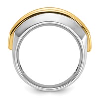 IBGoodman 14K Two-tone 1.50 Carat Lab Grown Diamond VS SI+ G+ Complete Men's Ring view 2