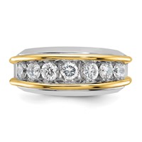 IBGoodman 14K Two-tone 1.50 Carat Lab Grown Diamond VS SI+ G+ Complete Men's Ring view 4
